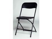 Poly Folding Chair Set of 10 Black
