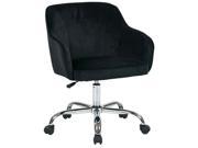 Task Chair in Black Velvet Fabric