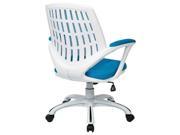 Office Chair in Blue Mesh Fabric