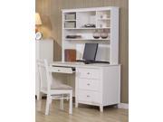 Writing Desk with Hutch in White