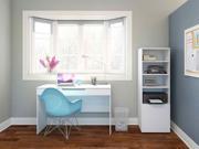 2 Pc Eco Friendly Modern Home Office Set in White