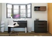 3 Pc Eco Friendly Home Office Set in Black Finish