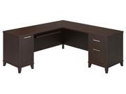 L Desk in Mocha Cherry Finish