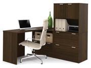 L Shaped Office Desk in Tuxedo Finish