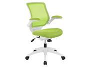 Edge White Base Office Chair in Green
