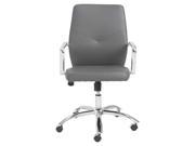Low Back Office Chair in Gray and Chrome