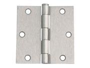Design House 202515 6 Hole Square Door Hinge 3.5 Inch by 3.5 Inch Satin Nickel Finish 202515