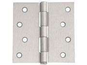Design House 202606 8 Hole Square Door Hinge 4 Inch by 4 Inch Satin Nickel Finish 202606