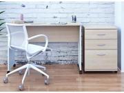 Mobile Work Surface with File Cabinet