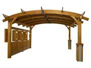 Arched Pergola in Redwood Finish