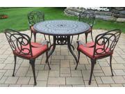 5 Pc Aluminum Dining Table Set