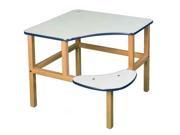 Corner Desk in White and Blue