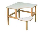 Corner Desk in White and Tan