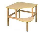 Corner Desk in Maple and Yellow