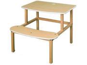 Student Desk in Maple and White