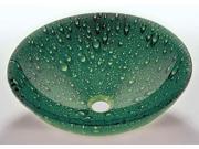 Tempered Glass Vessel Sink in Green