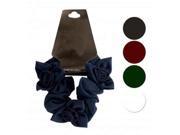 Chiffon Scrunchi with Twisted Ruffle Flower Accents Set of 24