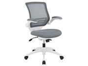 Edge White Base Office Chair in Gray