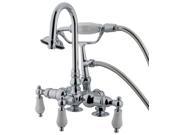 Kingston Brass Cc16T1 Clawfoot Tub Filler With Hand Shower Polished Chrome Finish