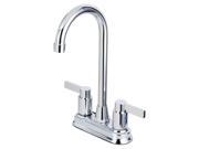 Two Handle Centerset Bar Faucet in Polished Chrome Finish
