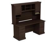 Traditional Double Pedestal Desk with Hutch
