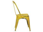 Office Star Bristow Collection Armless Chair Antique Yellow [Set of 2]