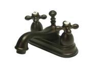 Kingston Brass KS3605AX Restoration 4 Inch Centerset Lavatory Faucet with Metal Cross Handle Oil Rubbed Bronze Not CA