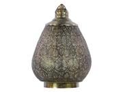 Lantern with Ring Handle and Hinged Lid in LG Pierced Gold