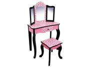 2 Pc Kids Leopard Print Vanity Set