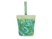 Razz Lunch Tote in Green Paisley Pattern