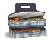Entertainer Hot and Cold Food Carrier in Varsity Plaid