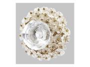 Glass Flower Beads Knob in Clear