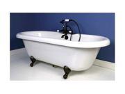 Kingston Brass Cc207T5 Clawfoot Tub Filler With Hand Shower Oil Rubbed Bronze Finish