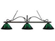 15.75 in. Billiard Light with Green Shade