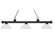 12.75 in. Billiard Light with Dome White Linen Shade