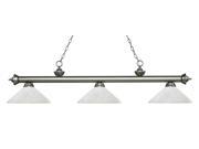 13 in. Billiard Light with Angle White Linen Shade