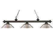 58.75 in. Billiard Light with Stepped Brushed Nickel Shade