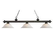 59 in. Billiard Light with White Mottle Shade