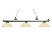 56.5 in. Billiard Light with Dome Golden mottle Shade