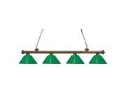 Traditional Billiard Light with Green Shade