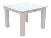 Square Patio Dining Table in White
