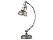 1 Light Table Lamp with Shade in Burnished Silver