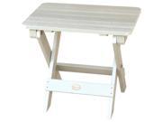 Eco friendly Folding Adirondack Side Table in Whitewash