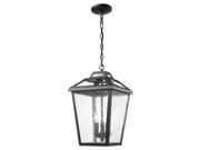 Outdoor Chain Light in Black Finish