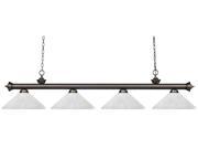 Billiard Light with Angle White Linen Shade