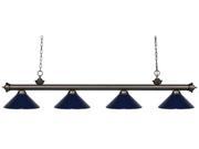 Hanging Billiard Light with Navy Blue Shade