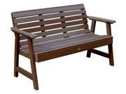 Eco friendly Bench in Weathered Acorn 64 in. L x 25 in. W x 35 in. H 50 lbs.