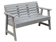 Eco friendly Bench in Coastal Teak 64 in. L x 25 in. W x 35 in. H 50 lbs.