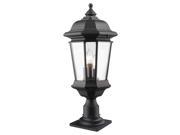 Outdoor Pier Mount Light with Clear Beveled Shade
