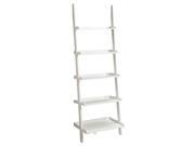 Ladder Bookshelf in White Finish